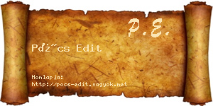 Pócs Edit névjegykártya