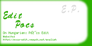 edit pocs business card